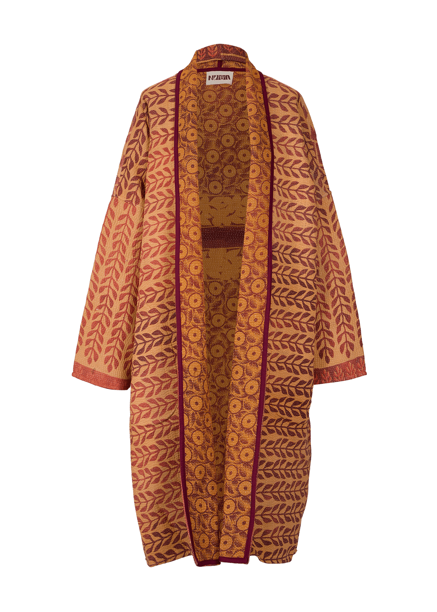 Vintage Kantha Coat (Calf Length)