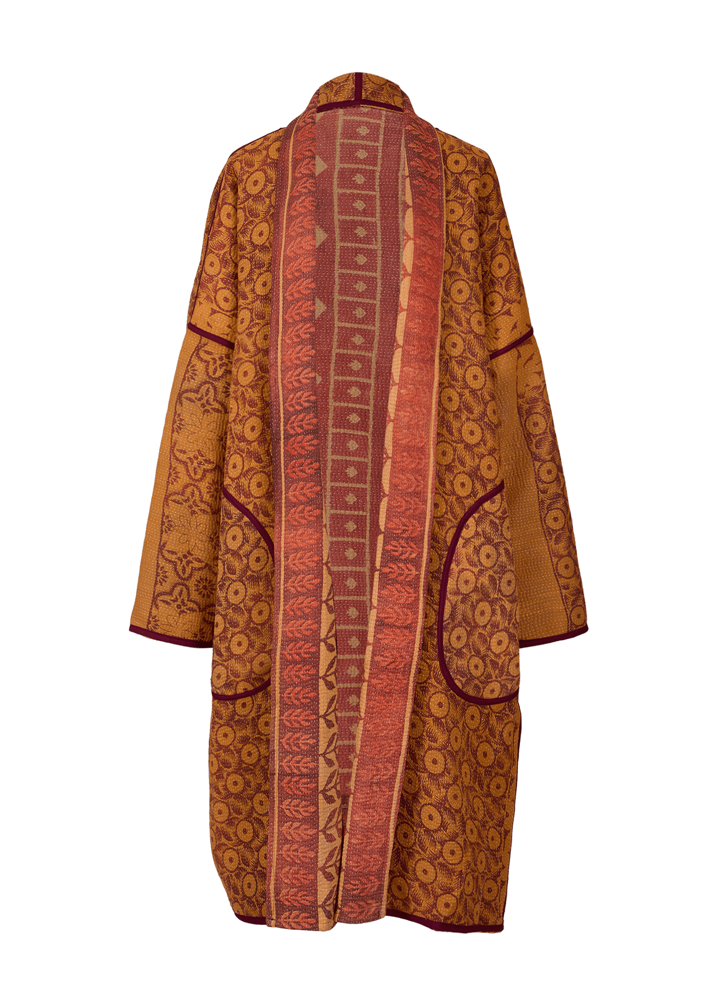 Vintage Kantha Coat (Calf Length)