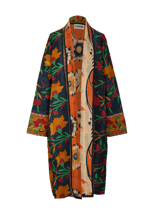 Vintage Kantha Coat (Calf Length)