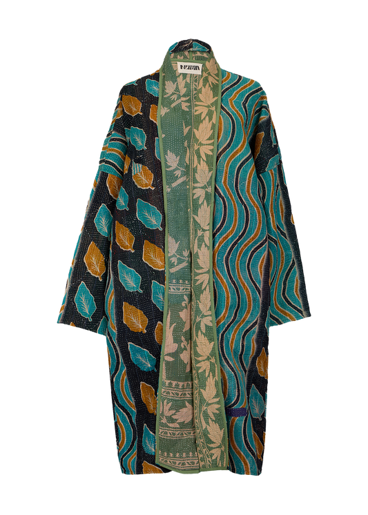 Vintage Kantha Coat (Calf Length)