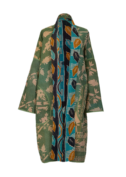 Vintage Kantha Coat (Calf Length)