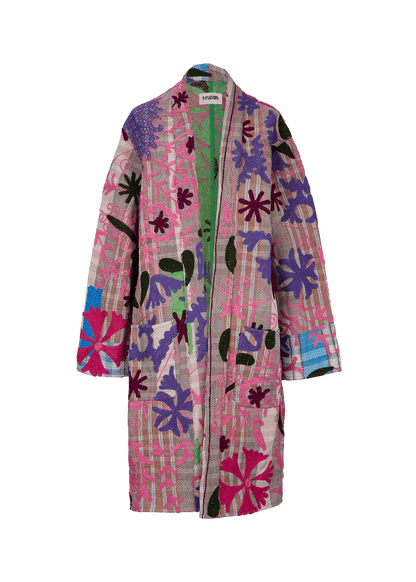 Kantha Suzani Coat (Knee Length)