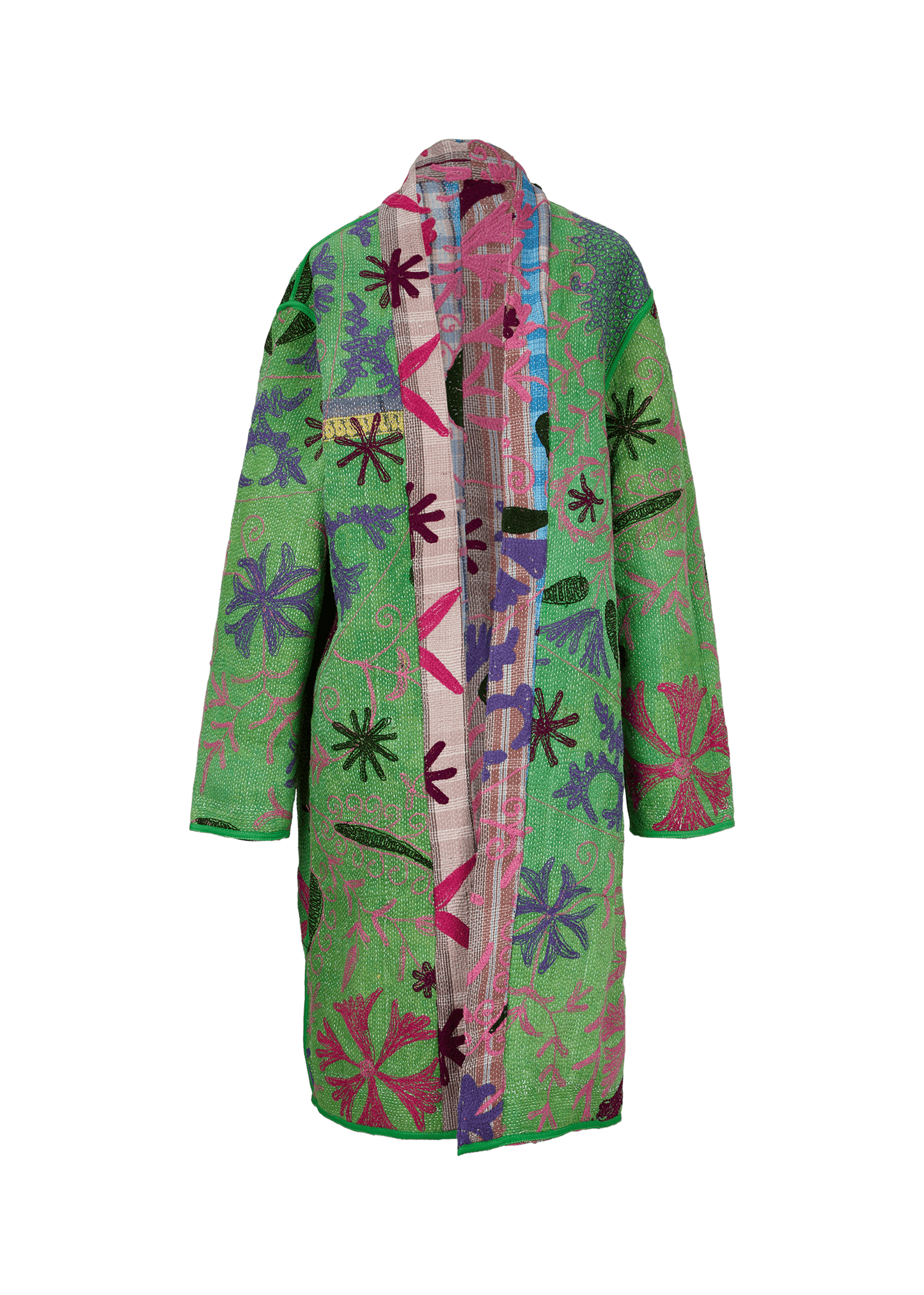 Kantha Suzani Coat (Knee Length)