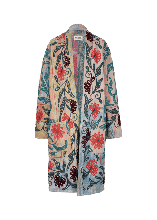 Kantha Suzani Coat (Knee Length)