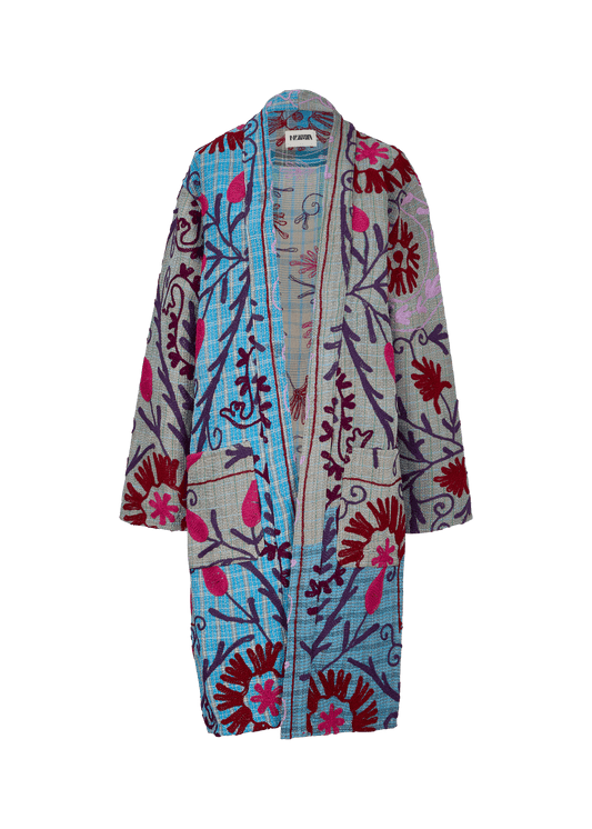 Kantha Suzani Coat (Knee Length)