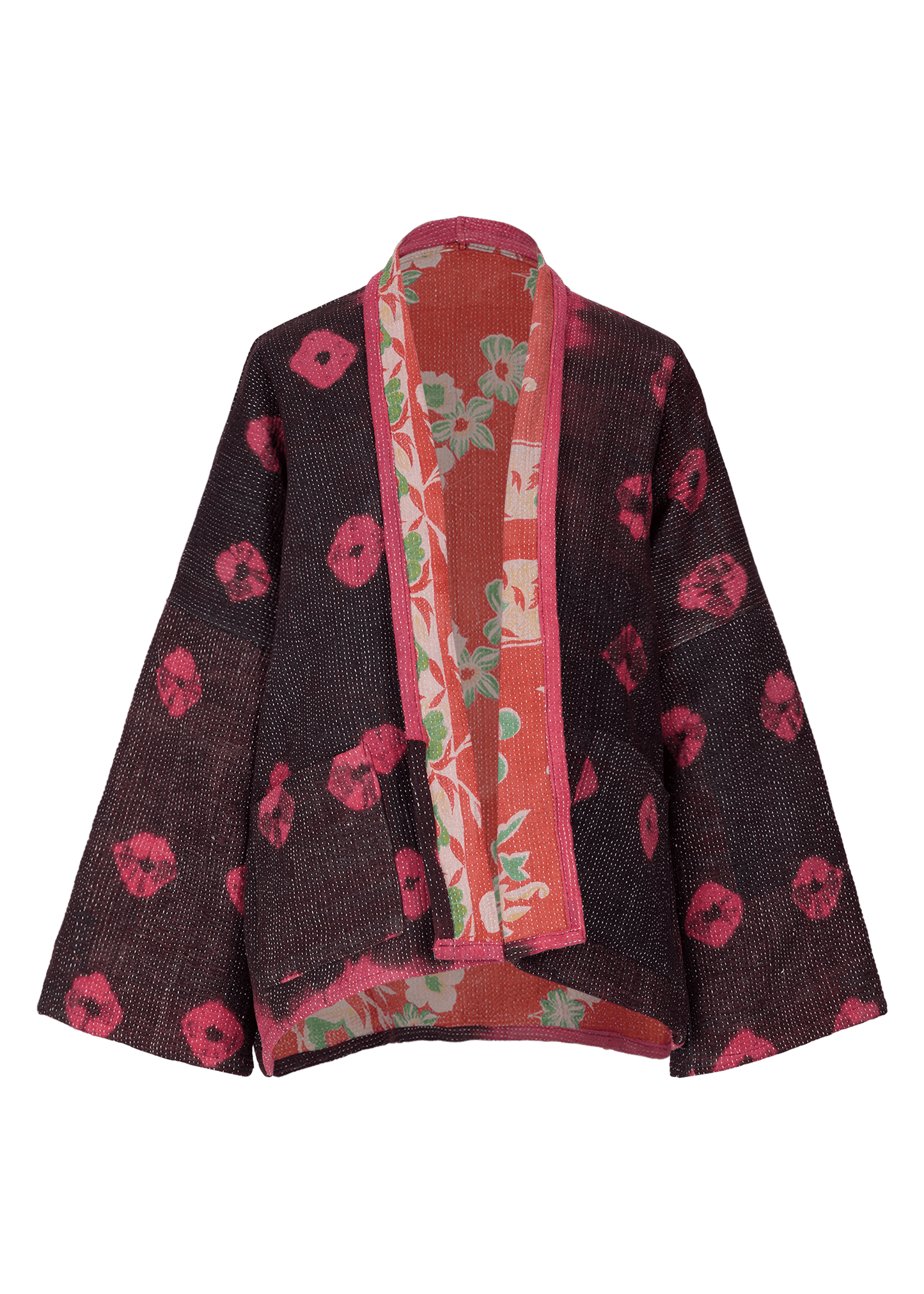 Vintage Kantha Kimono with Tote Bag