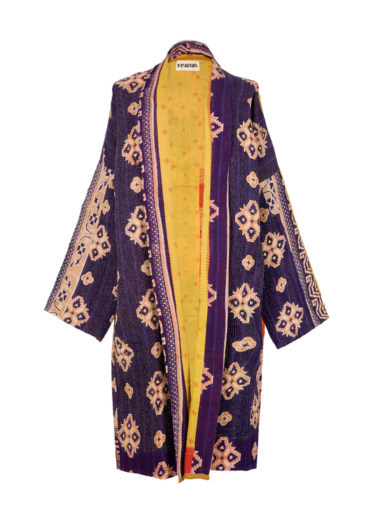 Vintage Kantha Coat (Calf Length)