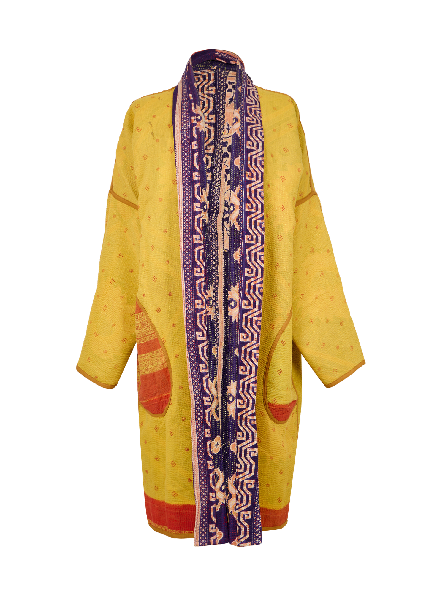 Vintage Kantha Coat (Calf Length)