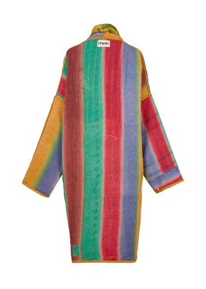 Vintage Kantha Coat (Calf Length)