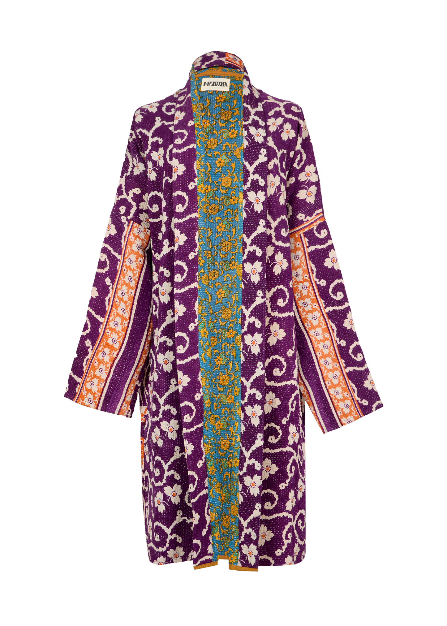 Vintage Kantha Coat (Calf Length)