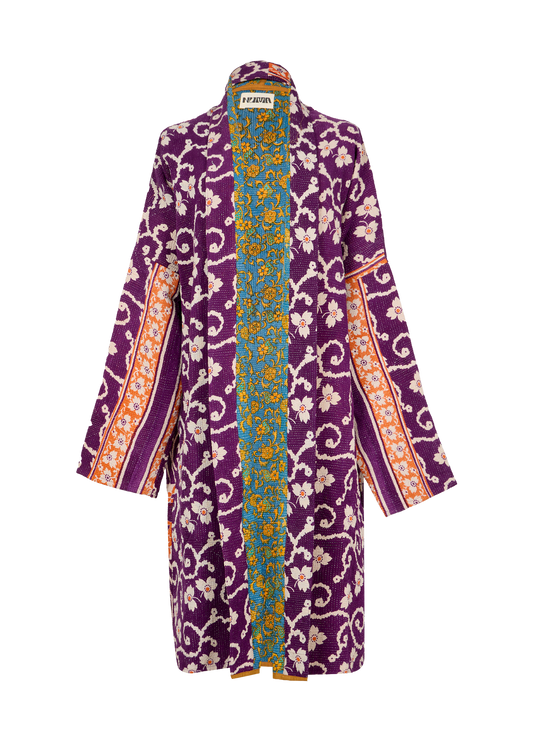 Vintage Kantha Coat (Calf Length)
