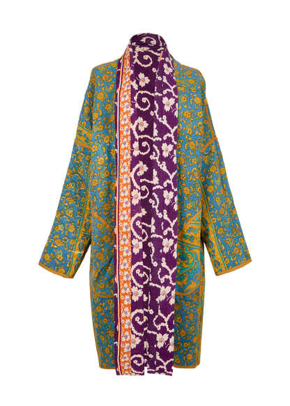 Vintage Kantha Coat (Calf Length)