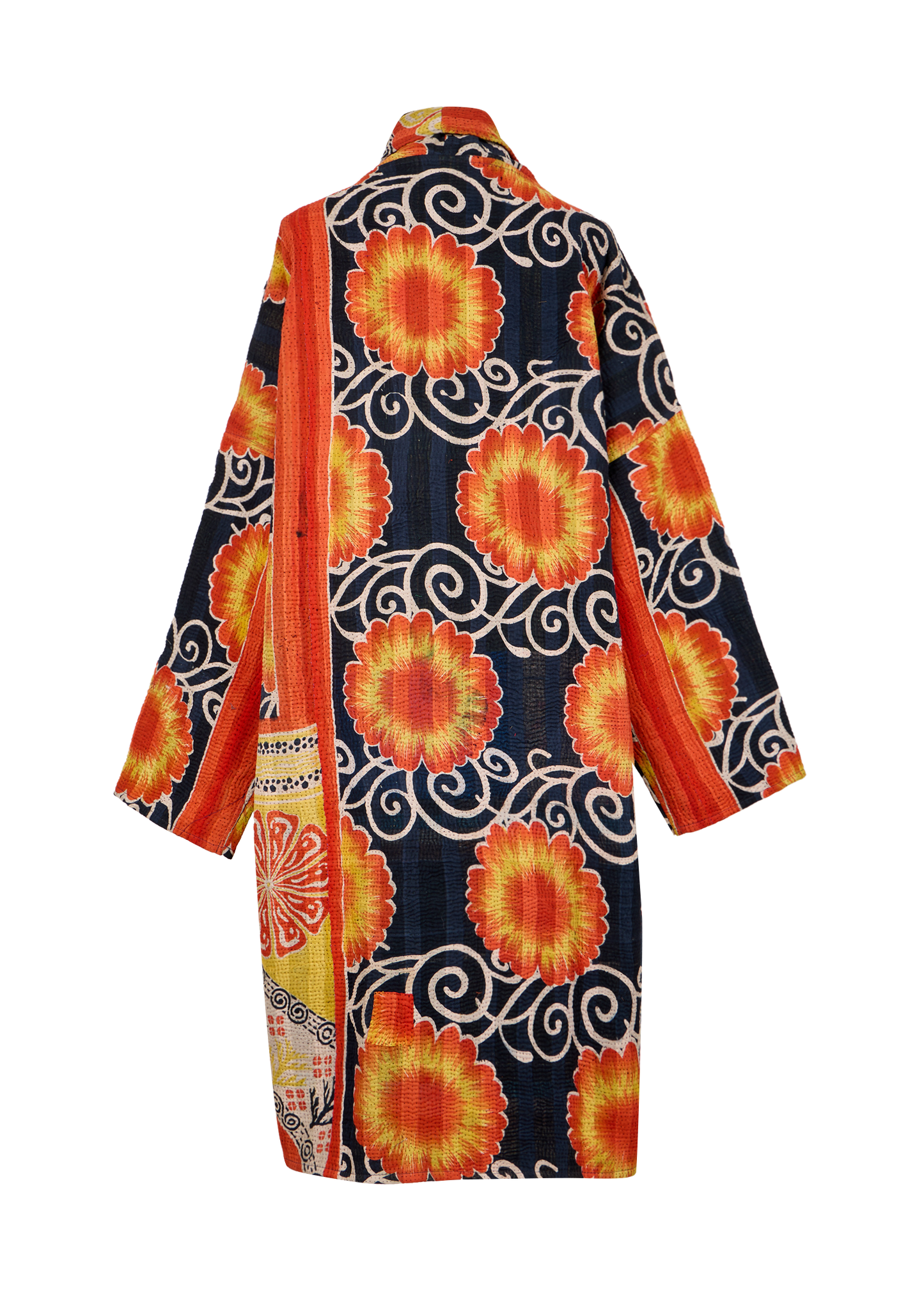Vintage Kantha Coat (Calf Length)