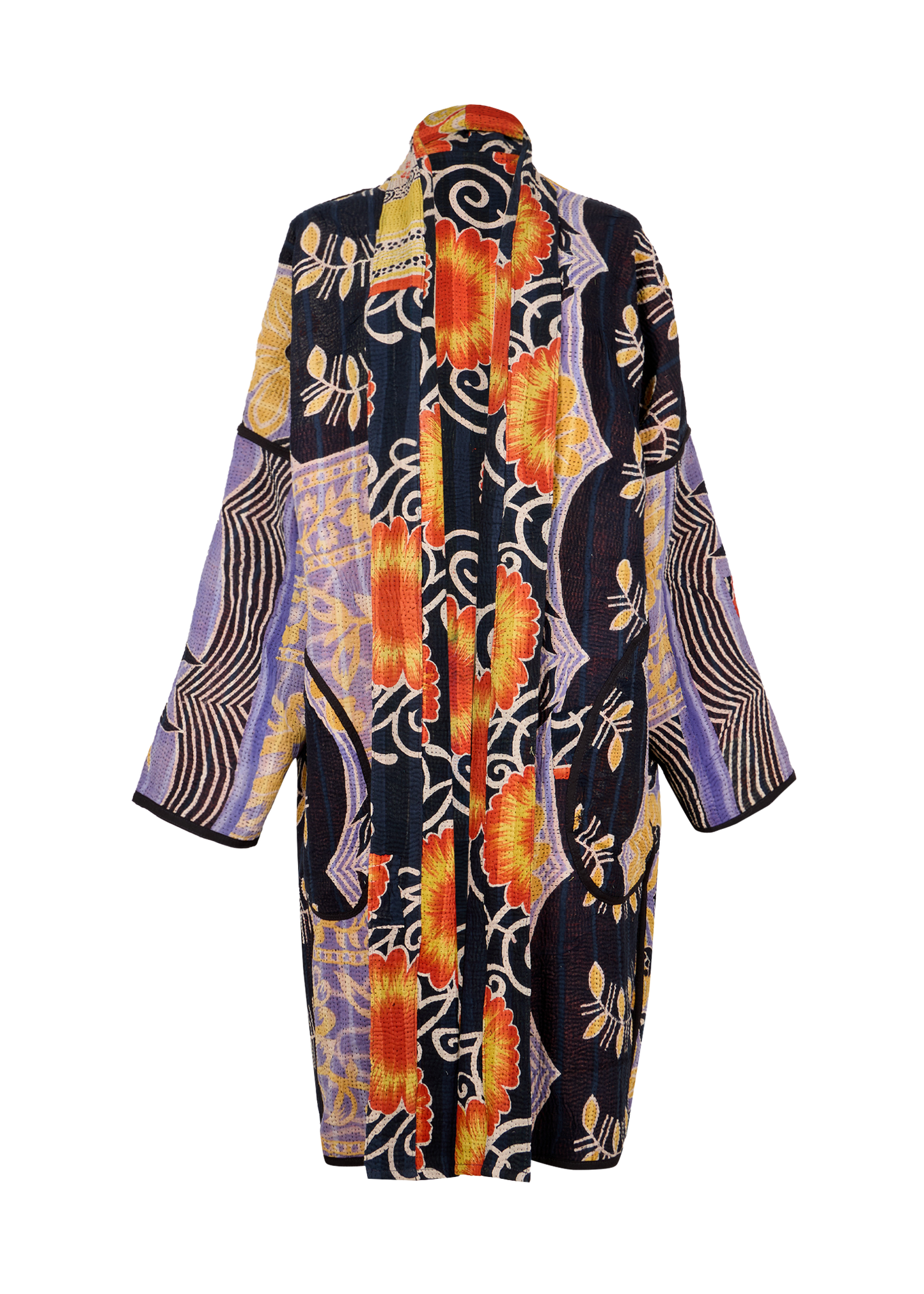 Vintage Kantha Coat (Calf Length)