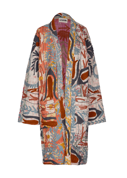 Kantha Suzani Coat (Knee Length)