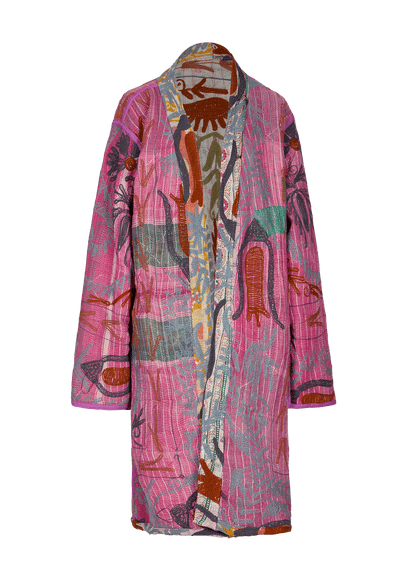 Kantha Suzani Coat (Knee Length)