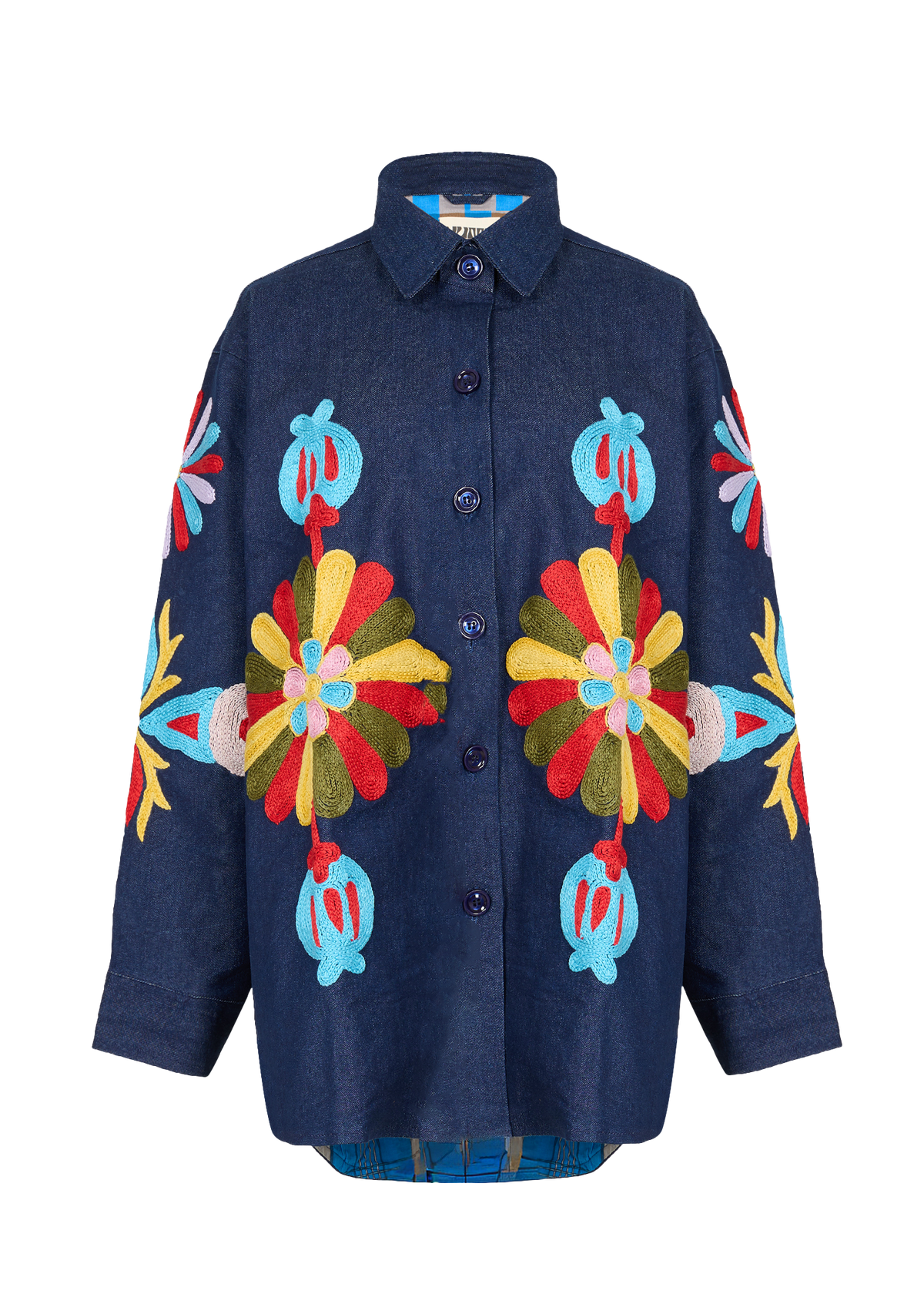 Denim Suzani Overshirt Jacket – NUMA