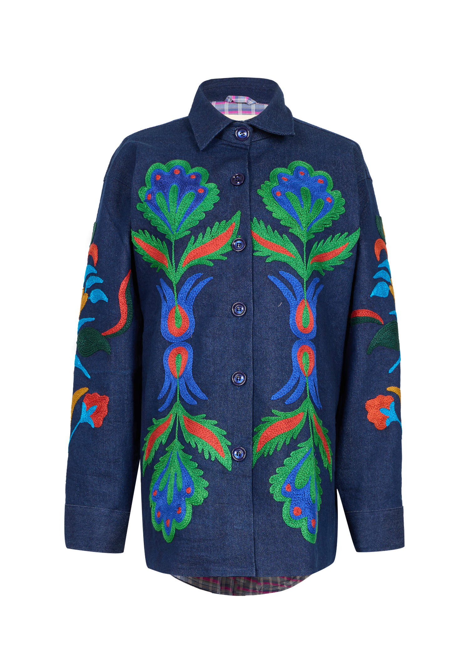 Denim Suzani Overshirt Jacket – NUMA