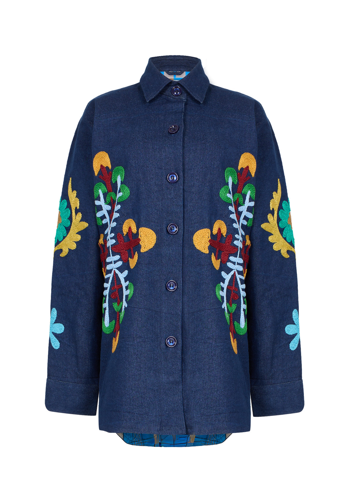 Denim Suzani Overshirt Jacket – NUMA